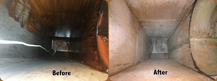 Vertical Duct Before After